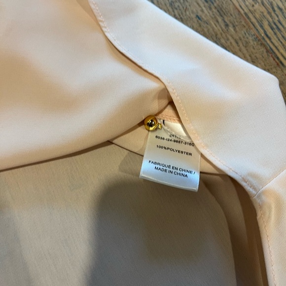 🩷MELANIE LYNE Pale Salmon Ruffle Blouse – Size 12 - Picture 7 of 9